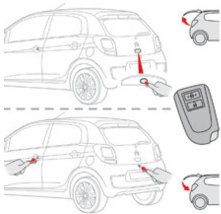 CITROEN C1 2 2014 - Avec le système "accès et démarrage mains libres - 1