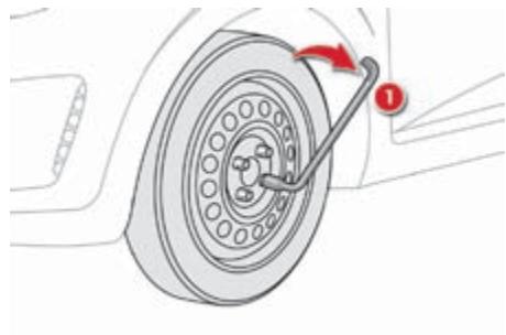 CITROEN C1 2 2014 - Fixation de la roue de secours de type "galette - 3