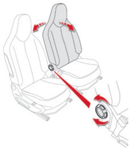 CITROEN C1 2 2014 - Inclinaison du dossier - 2