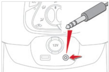 CITROEN C1 2 2014 - Utiliser l'entrée auxiliaire (a/v) (câble audio non fourni) - 3