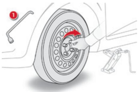 CITROEN C1 2 2014 - Fixation de la roue de secours de type "galette - 1
