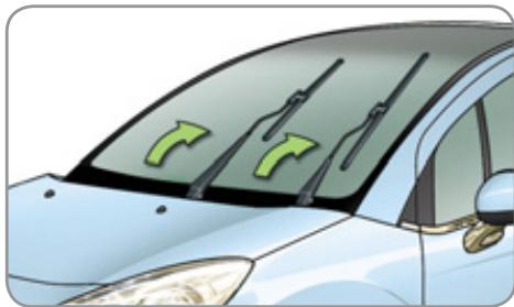 CITROEN C3 2 - Position particulière de l'essuie-vitre avant - 1