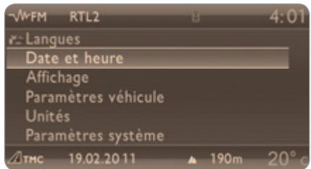 CITROEN C3 2 2011 - Menu «SETUP - 1