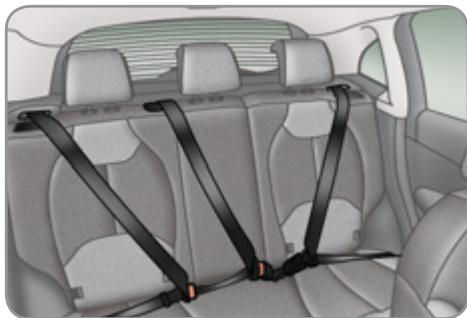 CITROEN C3 2 2011 - Ceintures de sécurité arrière - 1