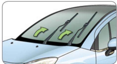 CITROEN C3 2 2011 - Position verticale de l'essuie-glace avant - 1