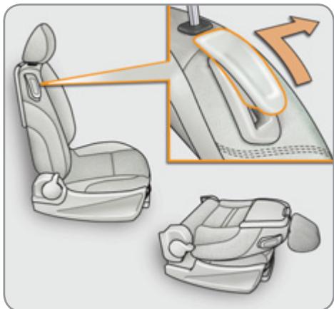 CITROEN C3 PICASSO 2012 - Position tablette du siège passager avant - 1