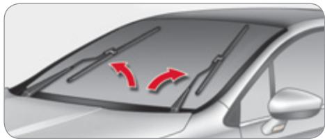 CITROEN C4 2 2011 - Position particulière de l'essuie-vitre avant - 1