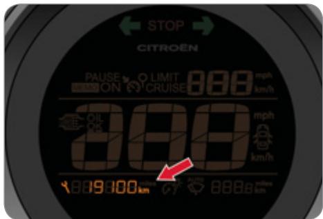 CITROEN C4 2 2011 - Indicateur d'entretien - 1
