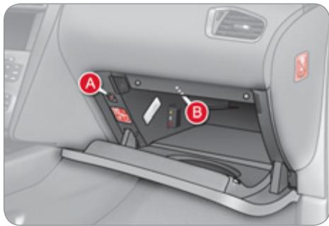 CITROEN C4 2 2011 - BOÎTE À GANTS ÉCLAIRÉE - 1