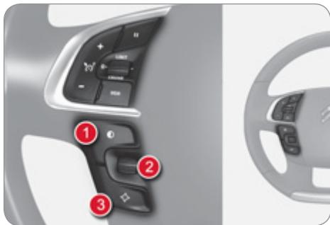 CITROEN C4 2 2011 - Commandes du régulateur / limiteur de vitesse - 1