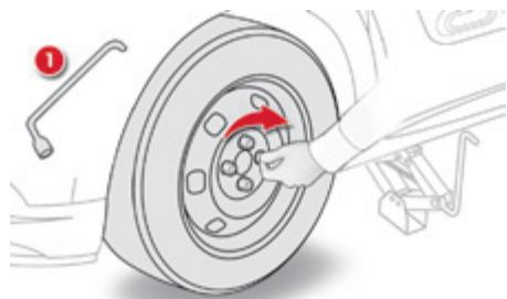 CITROEN C4 CACTUS 2014 - Fixation de la roue de secours - 1
