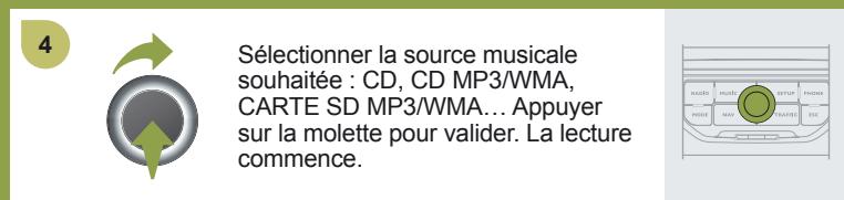 CITROEN C4 PICASSO 2009 - SELECTIONNER / ÉCOUTER LA MUSIQUE CD, CD MP3 / WMA, CARTE SD MP3 / WMA - 4