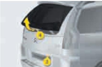 CITROEN C4 PICASSO 2009 - Lunette arrête ouvrante - 1