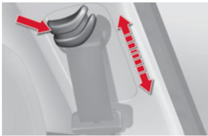 CITROEN C4 PICASSO 2010 - Réglage de la ceinture en hauteur - 1