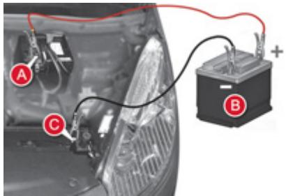 CITROEN C4 PICASSO 2010 - Demarrer à partir d'une autre batterie - 1