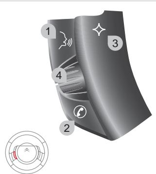 CITROEN C4 PICASSO 2010 - COMMANDES VOCALES ET AU VOLANT - 2