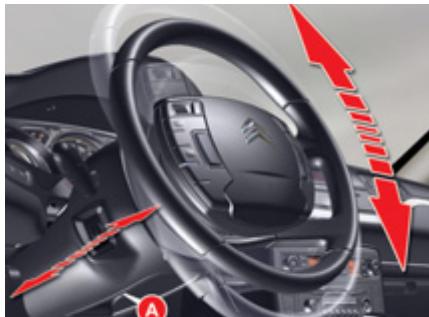 CITROEN C5 2 2010 - RÉGLAGE DU VOLANT - 1