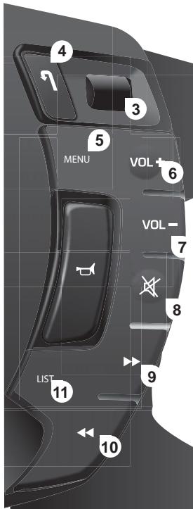 CITROEN C5 2 2010 - COMMANDES AU VOLANT - 6