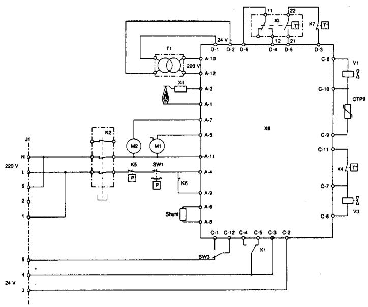 SAUNIER DUVAL SD 623 SANS VEILLEUSE - CONNECTEURS DU CIRCUIT IMPRIME - 2