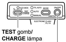OLYMPUS FL-14 - Az elektronikus vaku bekapcsolása - 1