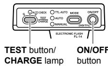 OLYMPUS FL-14 - Turning on the electronic flash - 1