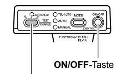 OLYMPUS FL-14 - Einschalten des Blitzgeräts - 1