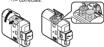 OLYMPUS FL-300R - Colocacion de las pilas - 1