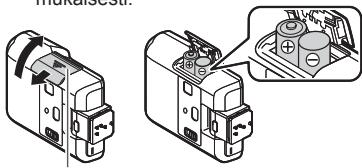 OLYMPUS FL-300R - Paristojen asettaminen - 1