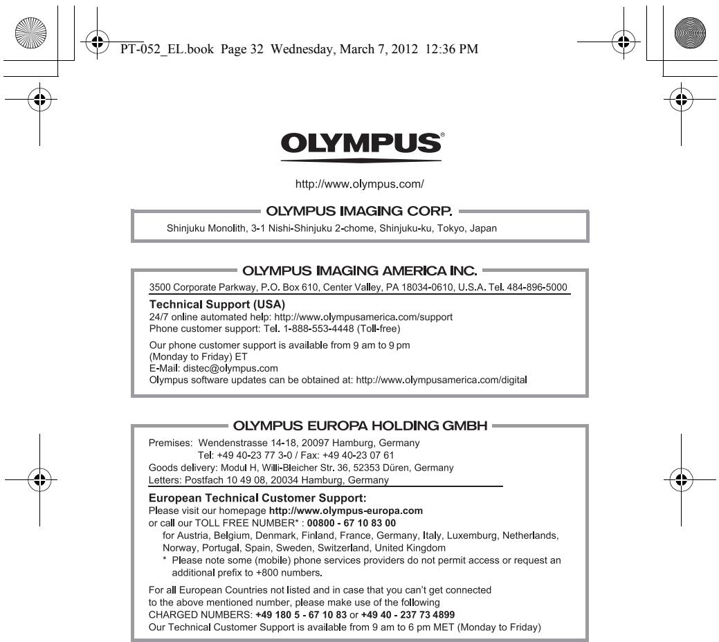 OLYMPUS PT-052 - Papexóμενa παρελκόμενa για PT-052 - 6