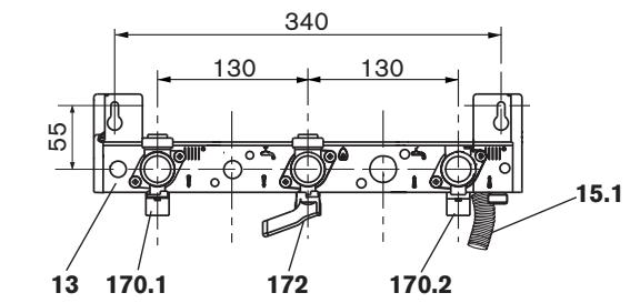 ELM LEBLANC MEGALIA CGVA24-3H - Dimensions de la plaque de robinetterie - 4
