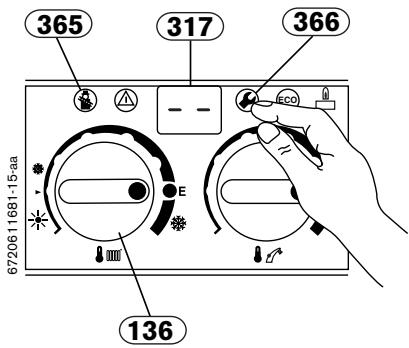 ELM LEBLANC MEGALIA CGVA24-3H - Lecture des valeurs affichées sur le module Bosch Heatronic - 1