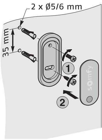 SOMFY IMPRESARIO CHRONIS RTS - Procédure de fixation du support mural - 1
