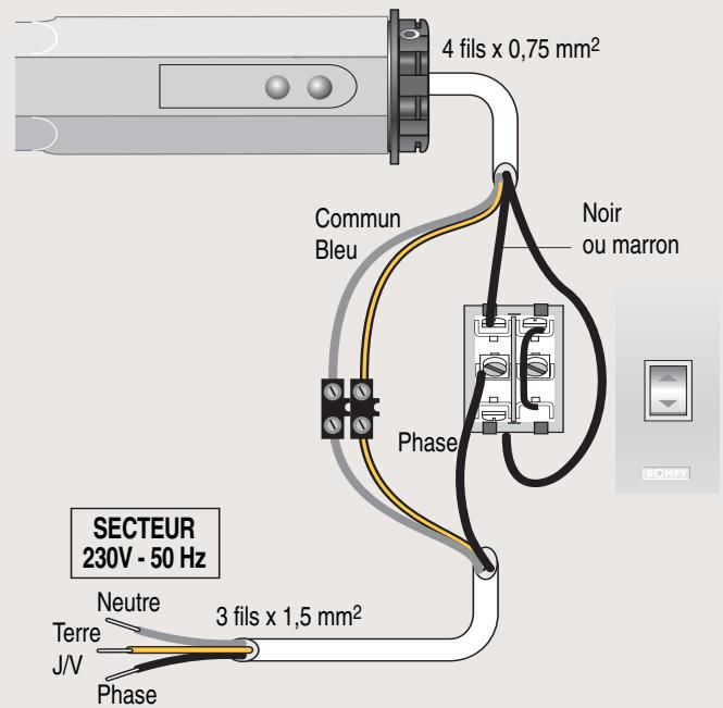 SOMFY 5014067 - Raccordement 230V dans le coffre. - 2