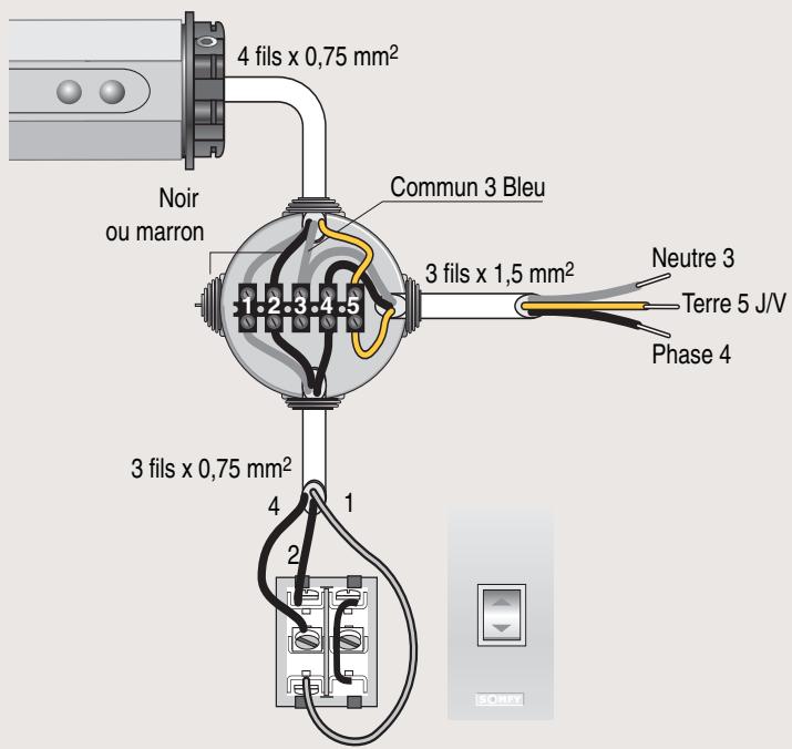 SOMFY 5014067 - Raccordement 230V dans le coffre. - 3
