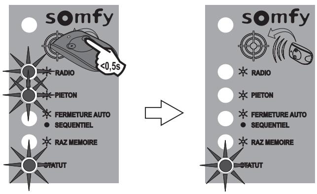 SOMFY EVOLVIA 450 - ■ Activation de l'ouverture piétonne - 1