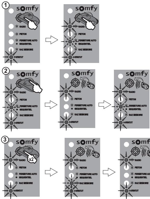 SOMFY EVOLVIA 450 - - Reconnaissance des cellules par l'électronique du moteur en mode séquentiel - 1