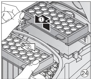 MIELE S2111 - Controle of de stofcassette vol is - 23