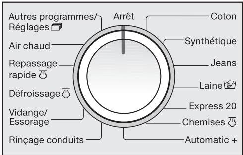 MIELE WT2796WPM - Sélectionnez le programme - 1