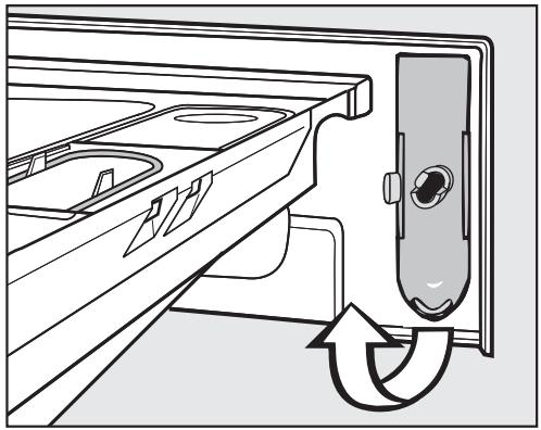 MIELE WT2796WPM - Déverrouillage de porte manuel en cas de vidange obstruée et/ou de panne de courant - 1