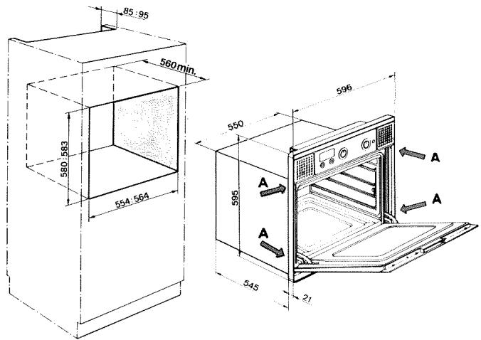 VEDETTE F820 - ENCASTREMENT DU FOUR - 1
