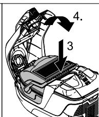 Diagram of a car interior with labeled parts 3 and 4, showing structural components and airflow direction arrows.