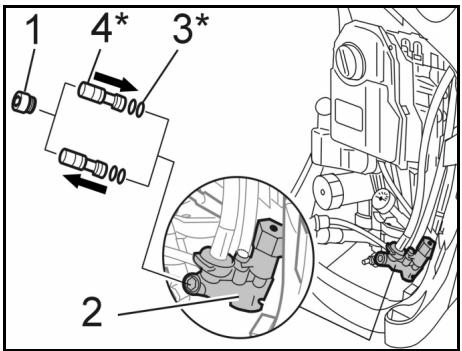 KARCHER INNO-FOAM-SET - 1a) Montaggio negli appearecchi non riscaldati alla tamburo avvolgitubo - 5