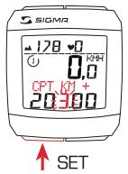 SIGMA SPORT BC 2006 MHR - REGLAGE DU COMPTEUR KILOMETRIQUE - 5