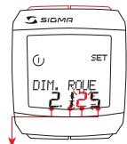 SIGMA SPORT BC 2006 MHR - CALCULER LA CIRCONFERENCE DE LA ROUE - 1