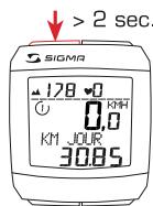 SIGMA SPORT BC 2006 MHR - REMISE A ZERO DE L'AFFICHAGE - 1