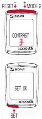 SIGMA SPORT COMPTEUR 1009 STS - Réglage contraste - 2