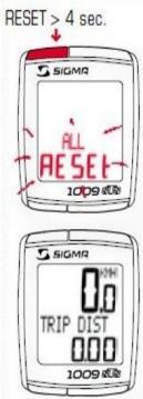 SIGMA SPORT COMPTEUR 1009 STS - Remise à zéro - 2