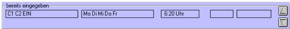 THEBEN OBELISK 2.0 - Afficher/faire défiler les temps de commutation enregistrés - 1