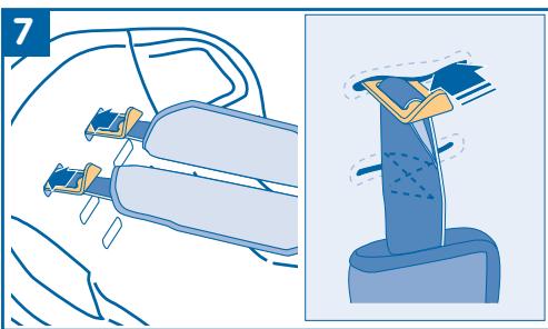 BEBE CONFORT NEO PLUS - ANPASSEN DER HOHE SOWIE MONTIEREN DER GROSSEN BZW. KLEINEN GURTSCHUTZPOLSTER - 3