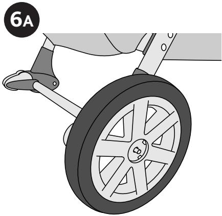 CHICCO CORTINA TOGETHER TWO-PASSENGER STROLLER - Comment fixer les roulettes arrière - 1